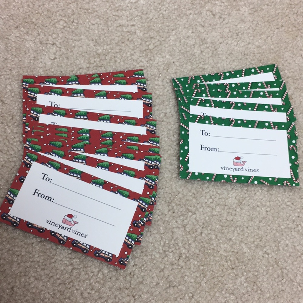 Vineyard Vines holiday Christmas gift tags